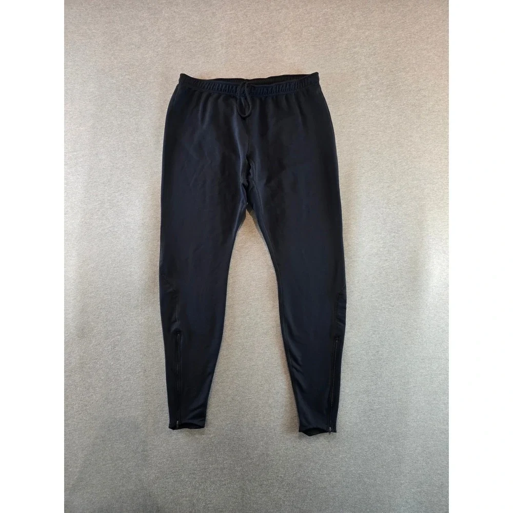 Patagonia Running Tights Men Large Black Ankle Zip Performance Pants Gorpcore